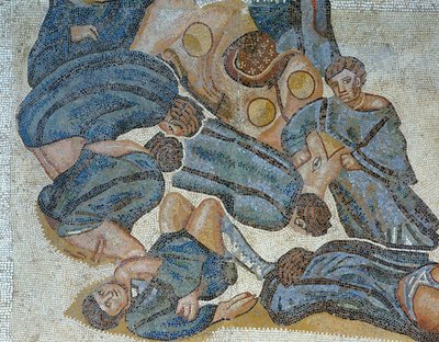 Mosaic Showing a Scene of a Wild Beast Hunt (detail) by Roman Roman